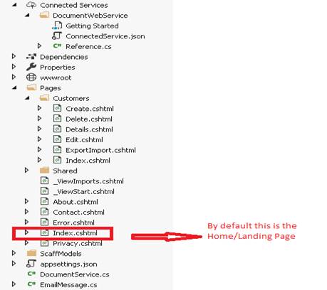 Setting A Custom Page As Landing Page In .Net Core Razor Pages